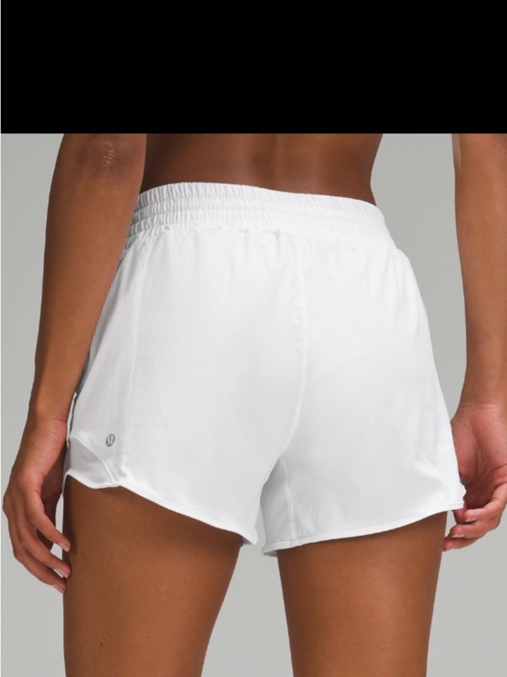 Lululemon Hotty Hot High Rise Lined Short 4” white size 10